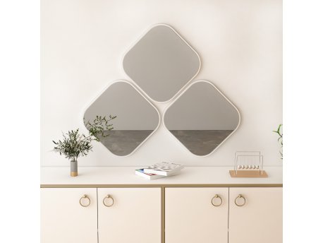 HANAH HOME Dekorativno ogledalo Atlantis Medium White