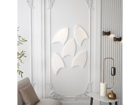 HANAH HOME Dekorativno ogledalo Damla Medium White