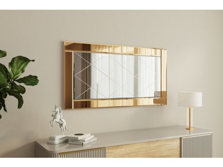 HANAH HOME Ogledalo Pierre Bronze White v2