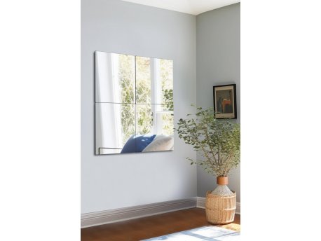 HANAH HOME Ogledalo Rectangular 80x80 Silver