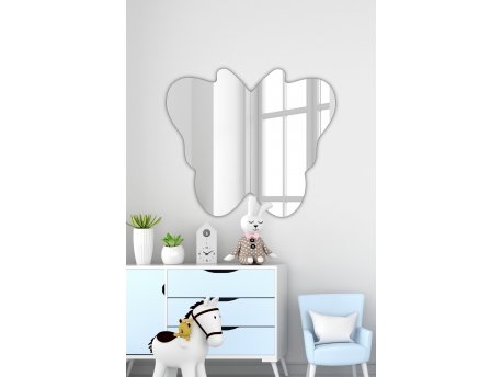 HANAH HOME Ogledalo Butterfly Silver