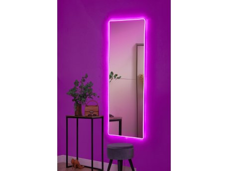 HANAH HOME Ogledalo sa LED osvetljenjem Rectangular 40x120 cm Pink