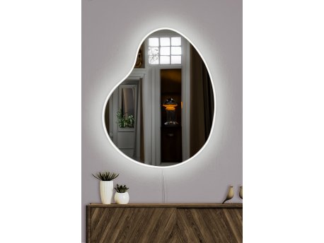 HANAH HOME Ogledalo sa LED osvetljenjem Glenia White