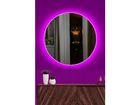 HANAH HOME Ogledalo sa LED osvetljenjem Round Diameter: 40 cm Pink
