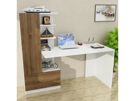 HANAH HOME Radni sto Domingos White Walnut