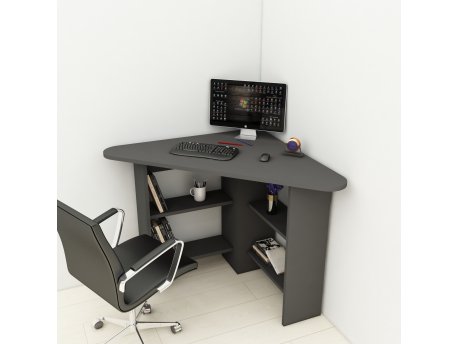 HANAH HOME Radni sto Corner Anthracite