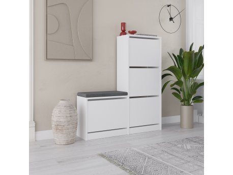 HANAH HOME Cipelarnik Dude White