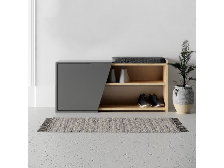 HANAH HOME Cipelarnik Fiona Oak Anthracite