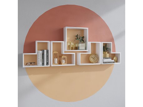 HANAH HOME Zidna polica Elitra White