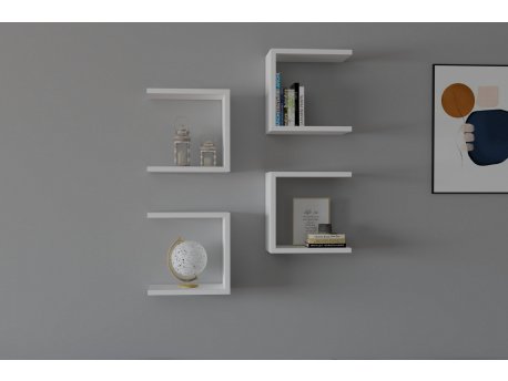 HANAH HOME Zidna polica Base White