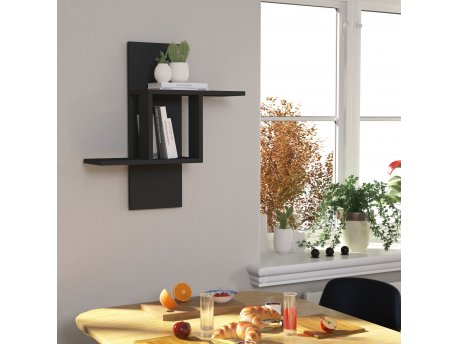 HANAH HOME Zidna polica Mill Anthracite