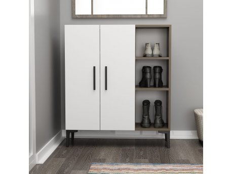 HANAH HOME Višenamenski ormar Viva Walnut White