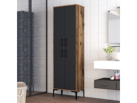 HANAH HOME Višenamenski ormar Berlin A Walnut Anthracite