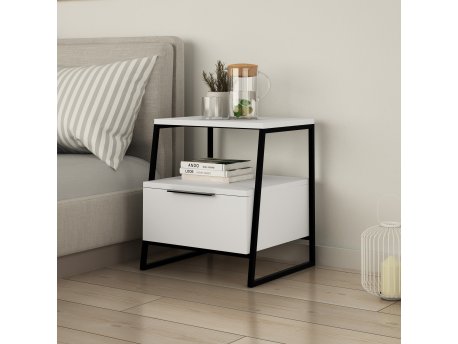 HANAH HOME Noćni stočić Pal White