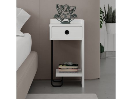 HANAH HOME Noćni stočić Sirius Right White