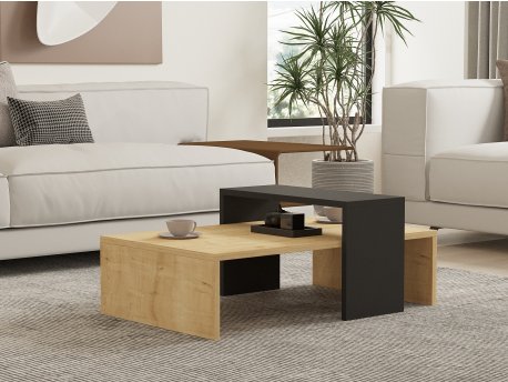 HANAH HOME Sto za dnevnu sobu Glow Sapphire Anthracite