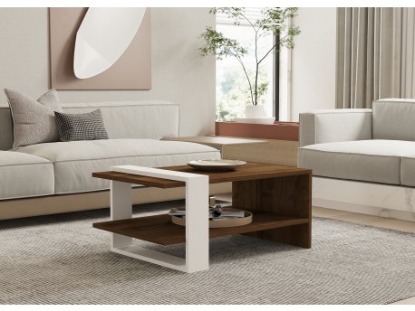 HANAH HOME Sto za dnevnu sobu Gaye Walnut White