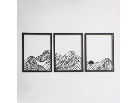 WALLXPERT Zidna dekoracija Mountain Landscape Set of 3 APT742 S