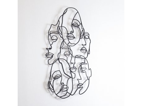 WALLXPERT Zidna dekoracija Faces Line Art APT743 M
