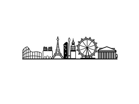 WALLXPERT Zidna dekoracija European Cities Skyline