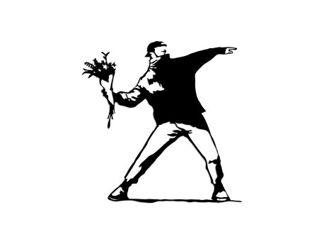 WALLXPERT Zidna dekoracija Banksy Metal 01