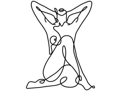 WALLXPERT Zidna dekoracija Geometric Nude Woman