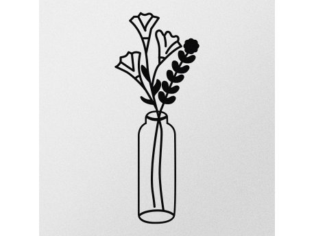 WALLXPERT Zidna dekoracija Flower 2 Metal Wall Decor