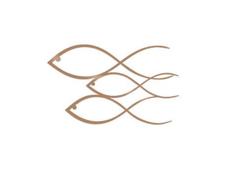 WALLXPERT Zidna dekoracija Fish Copper