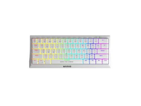 MARVO TASTATURA USB KG962 BELA CRVENI SVIČEVI