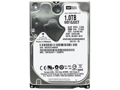 WESTERN DIGITAL 1TB WD10JUCT 2.5'' 16MB 5400RPM SATA 9,5mm refabrikovan