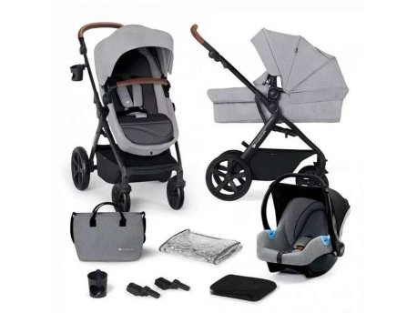 KINDERKRAFT Kolica 3U1 A-TOUR (MINK PRO) LIGHT GREY