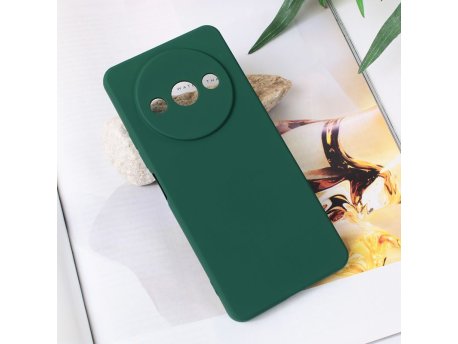 TERACELL Maska Soft Velvet za Xiaomi Redmi A3 Tamno zelena