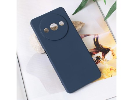 TERACELL Maska Soft Velvet za Xiaomi Redmi A3 tamno plava
