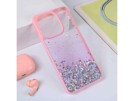 TERACELL Maska Frame Glitter za Xiaomi Redmi Note 13 4G Roze