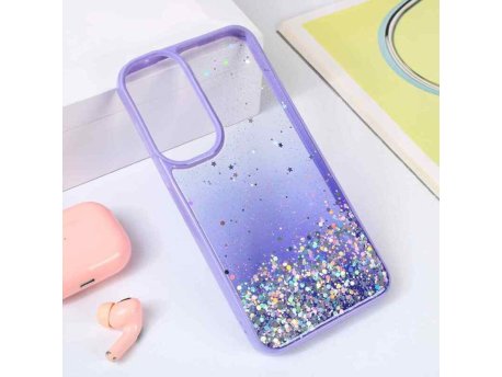 TERACELL Maska Frame Glitter za Samsung A556B Galaxy A55 5G Ljubičasta
