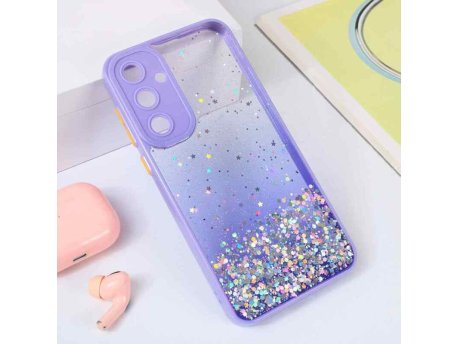 TERACELL Maska Frame Glitter za Samsung A356B Galaxy A35 5G Ljubičasta