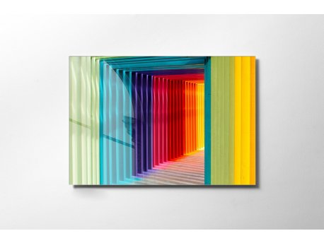 WALLXPERT Dekorativna slika od kaljenog stakla Šarena Iluzija, UV 555 (30 x 45)
