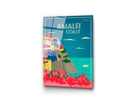 WALLXPERT Dekorativna slika od kaljenog stakla AMALFI COAST (UV 1025) 30 x 45cm