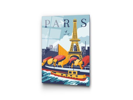 WALLXPERT Dekorativna slika od kaljenog stakla, PARIS (UV 1019) 30 x 45cm