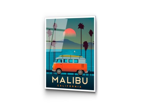 WALLXPERT Dekorativna slika od kaljenog stakla MALIBU (UV 1008) 30 x 45cm