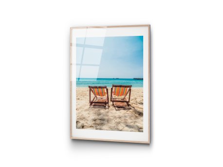 WALLXPERT Dekorativna slika od kaljenog stakla BEACH (UV 1048) 30 x 45 cm
