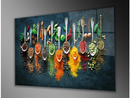 WALLXPERT Dekorativna slika od kaljenog stakla SPICE (0464) 72 x 46 cm