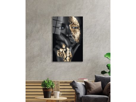 WALLXPERT Dekorativna slika od kaljenog stakla WOMEN (0536) 72 x 46 cm