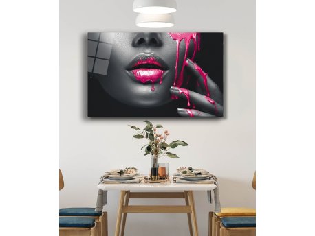 WALLXPERT Dekoraitvna slika od kaljenog stakla LIPS (0524) 72 x 46cm