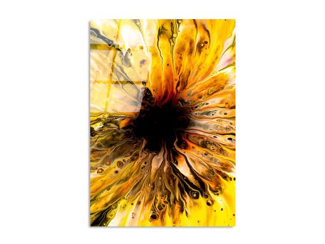 WALLXPERT Dekorativna slika od kaljenog stakla YEL 1 (UV 134) 70 x 100 cm