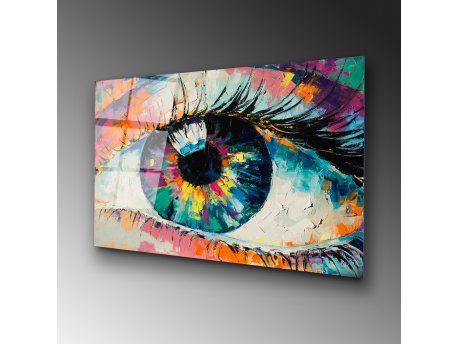 WALLXPERT Dekorativna slika od kaljenog stakla EYE (UV 179) 70 x 100 cm