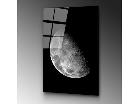 WALLXPERT Dekorativna slika od kaljenog stakla MOON (UV 200) 70 x 100cm
