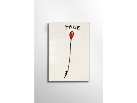 WALLXPERT Dekorativna slia od kaljenog stakla FREE (UV 026) 45 x 65cm