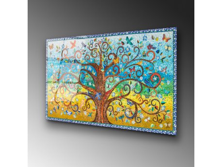 WALLXPERT Dekorativna slika od kaljenog stakla DRVO ŽIVOTA (UV 211) 70 x 100 cm