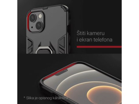 TERACELL Maska Cube Ring za Xiaomi Redmi Note 12 5G Crna